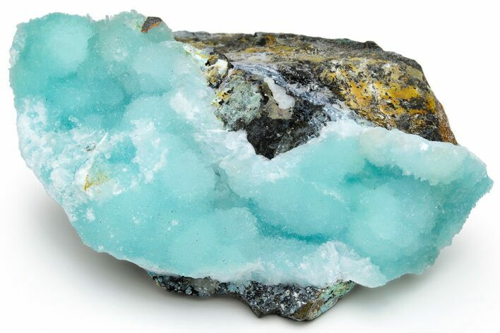 Sparkly, Sky-Blue Aragonite Aggregation - Wenshan Mine, China #218044